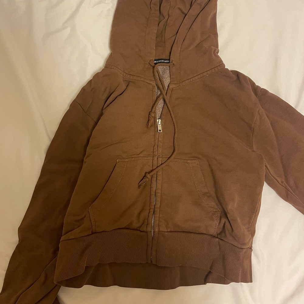 brandy melville cropped zip up